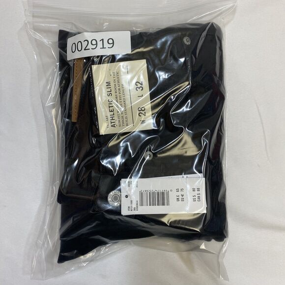 Abercrombie Fitch Jeans 28x32 Black Athletic Slim Distressed Wash Preppy Denim - Picture 8 of 8